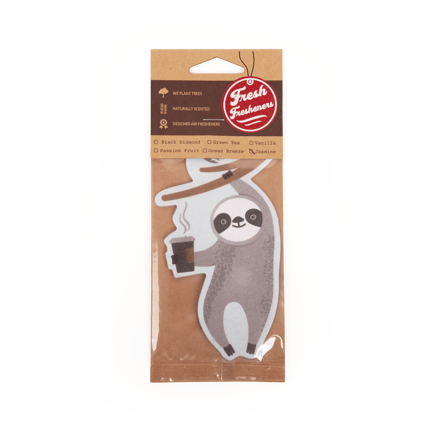 Coffee Sloth Air Freshener - Shop Battle Born Clothing