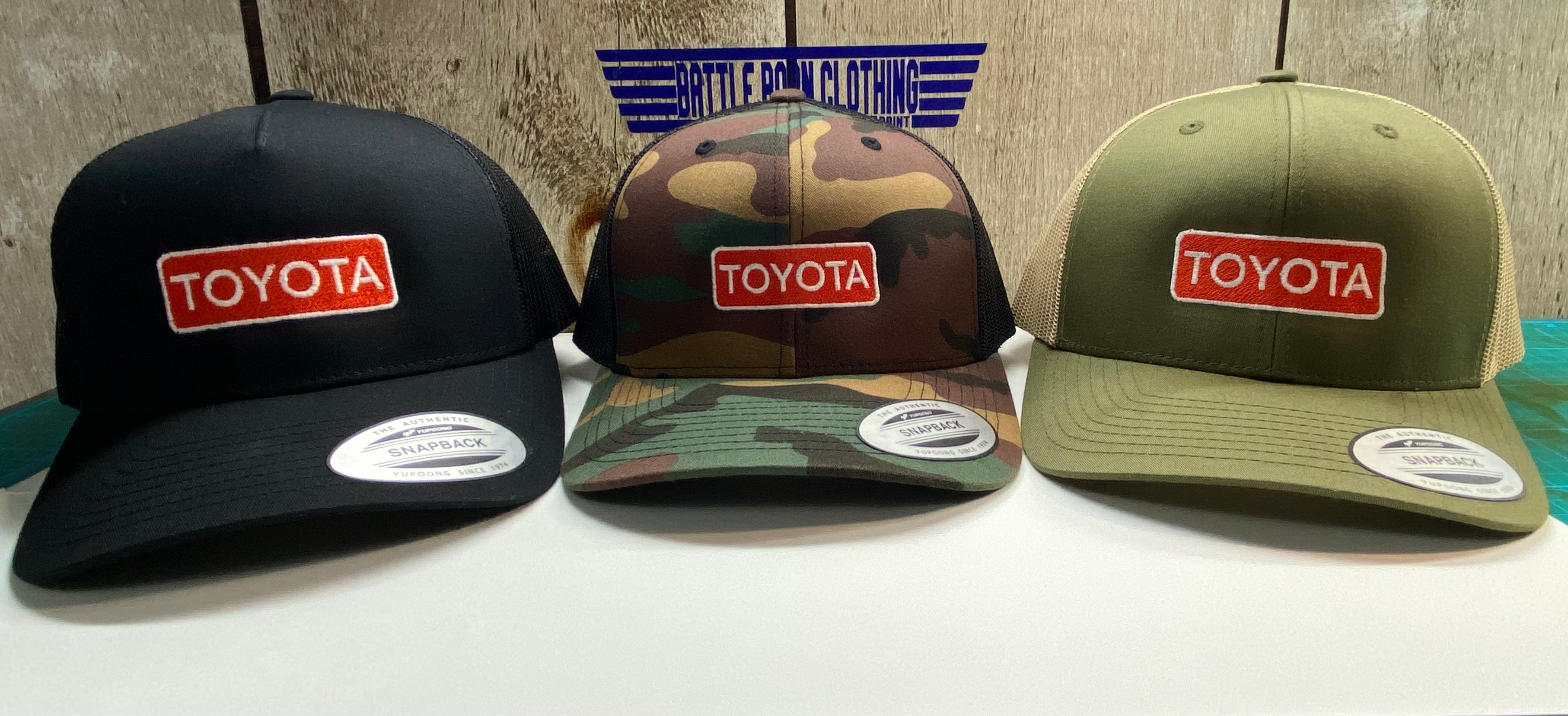 Toyota Shop Series Trucker Hats - | Battle Born Clothing Olive/Tan