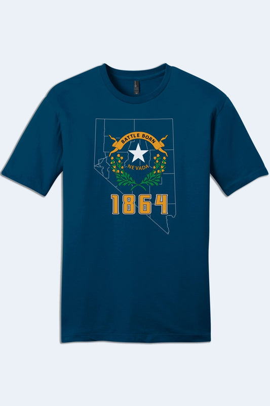 Battle Born Nevada 1864 State Pride Tee - Soft Ring - Spun Cotton T-Shirt | Battle Born Clothing - Shop Battle Born Clothing