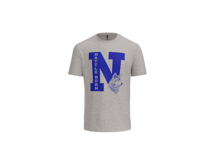 Battle Born Nevada Wolf T-Shirt - Premium DTF Printed Graphic Tee in Light Heather Grey | Battle Born Clothing - Shop Battle Born Clothing