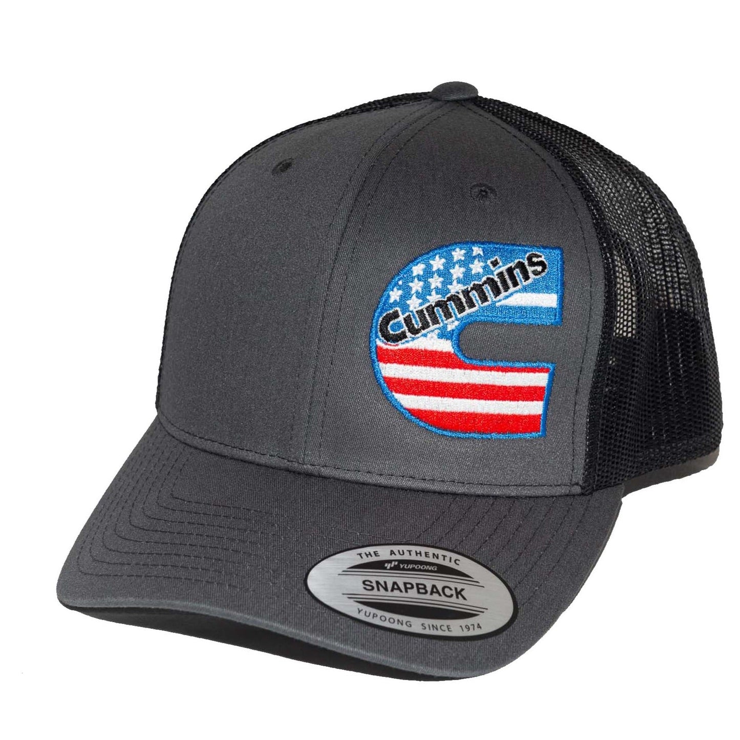 Cummins American Flag Trucker Hat Grey - Shop Battle Born Clothing