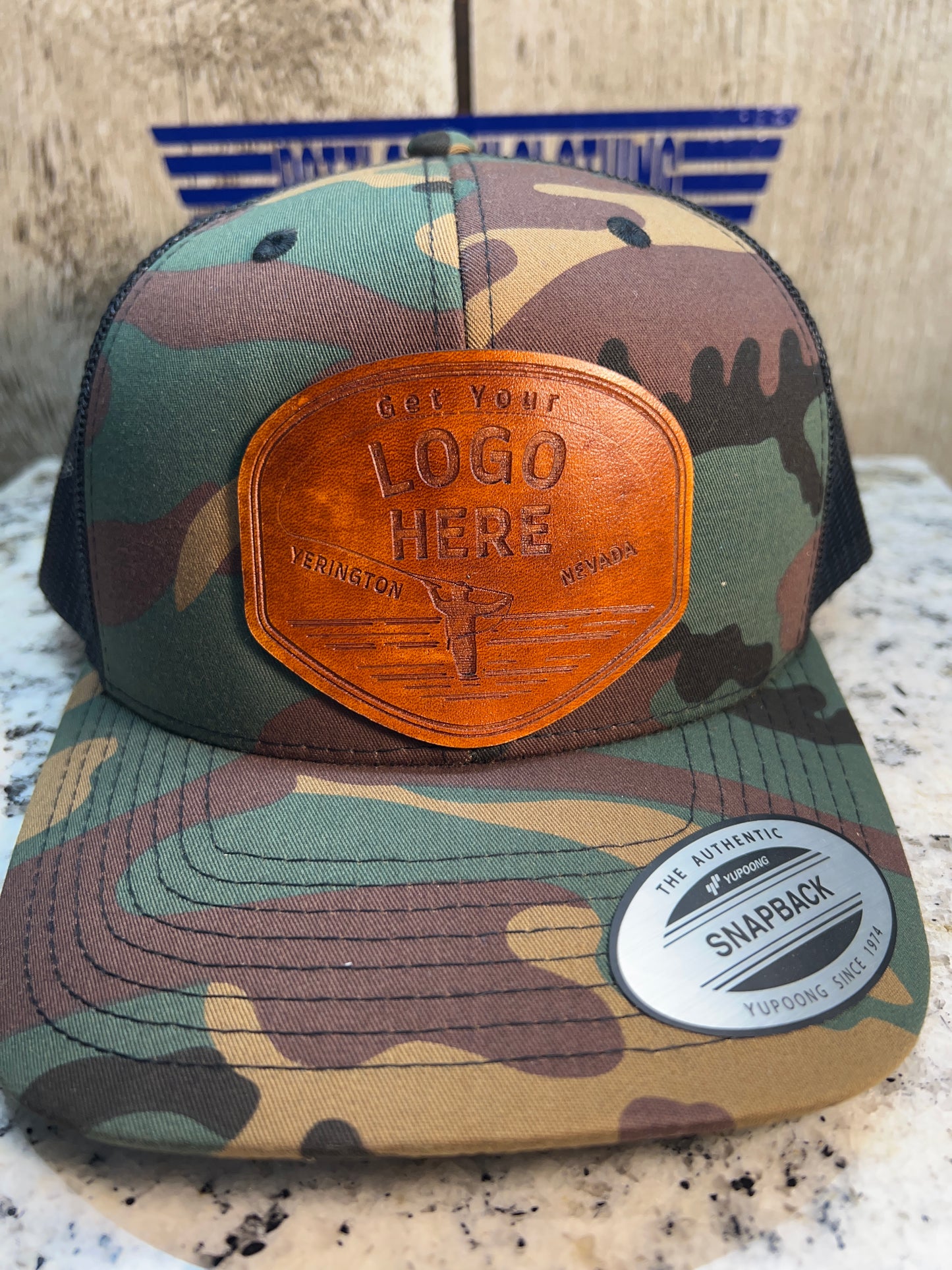 Custom leather patch Hat with your logo