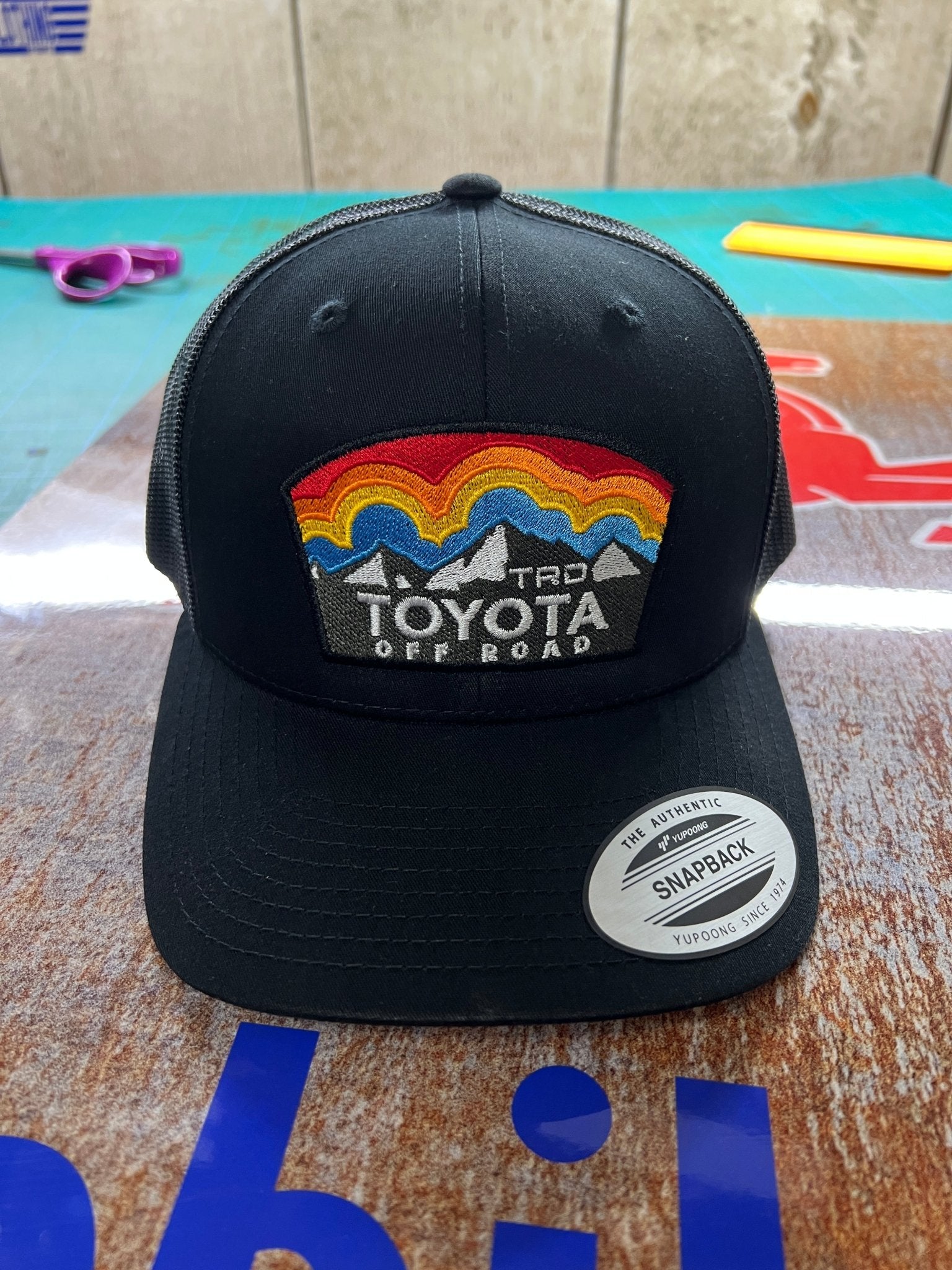 Toyota Racing Gear Retro Vintage Style Patch Trucker Hat Cap Flat Bill Off-Road Toyota Racing TEQ Classic Trucker Hat, Vintage Patch  main image 2